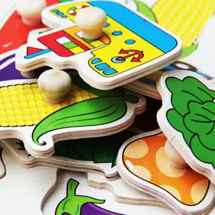 嬰幼兒手抓木拼圖玩具 兒童教育木製益智玩具【IU貝嬰屋】