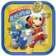 Mickey Mouse Roadster 8 Ct 7" Dessert Cake Plates Square