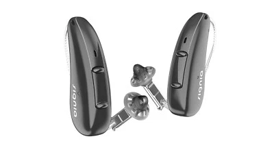 2 x Signia Pure Charge&Go 1AX rechargeable hearing aids from The Hearing Place