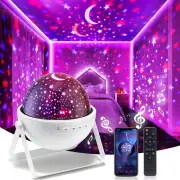 Star Projector Night Light for Kids 15 Colors, Remote+Hifi Bluetooth Speaker