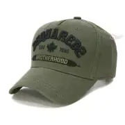 DSQUARED2 Khaki Sports Baseball Cap flat Solid Hat Men Army Green