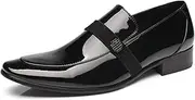 [Faranzi] Tuxedo Shoes Patent Leather Wedding Shoes for Men Cap Toe Lace up Formal Business Oxford Shoes