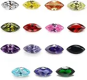 [XIANGMO] Size 4x8mm-7x14mm 5A Marquise Cut Loose Cubic Zirconia Stones Mix 15 Colors CZ Stone Synthetic Gemstone for Jewelry Making