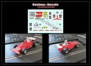 1/32 Scale Decals for Scalextric Ferrari 312T