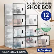 Stackable Shoe Box Case Wardrobe Display Storage Organiser 36PCS DIY Boxes Rack