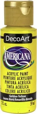 DecoArt Americana Acrylic Paint 2oz-Golden Yellow DA-371