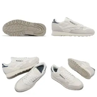 【REEBOK】休閒鞋 Classic Leather 男鞋 女鞋 白 藍 麂皮 皮革 復古 經典(100032773)