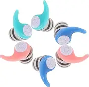 YARNOW Universal Design Ear Plugs 3 Pairs Reusable Noise Reduction Plugs for Swimming Sports