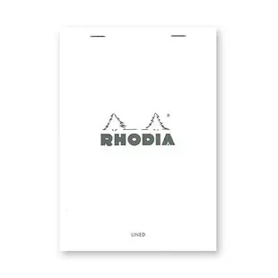 法國RHODIA 騎馬釘橫線筆記本/ A5/ White/ Lined+Marge