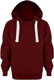 [Generic] Girls and Boy Zip-Up Hoodie Sweatshirt Girls Fleece Pullover Hoodie Sweatshirt Casual Fall Winter Hoodies With Pocket, B-wine, 4-5 Years