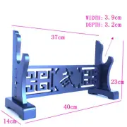 Japanese Samurai Sword Holder Stand Katana Tanto Display Rack 武 Carved 1 Tier