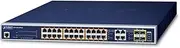 [Planet] 24-Port 10/100/1000T 802.3at PoE + 4-Port Gigabit TP/SFP Combo Managed Switch, 440W PoE Budget