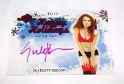 2014 Benchwarmer SCARLETT KEEGAN Happy Holidays Pink Foil Auto/12 PLAYBOY Sexy