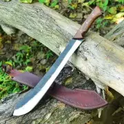 CUSTOM HAND MADE D2 TOOL CARBON STEEL MACHETE KNIFE SURVIVAL CAMPING KNIFE