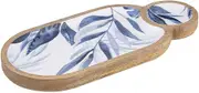 Ladelle Blue Lagoon Mango Wood Chip & Dip Bowl
