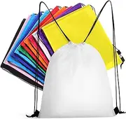 Anneome 12Pcs Drawstring Backpacks Versatile Gym Bags with Closure for Men Women for Sports Travel Daily Use