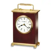 Howard Miller Rosewood Bracket Brass & Wood Quartz Clock