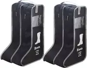 Portable Boot Storage Bags Dust Proof Shoe Bags for Storage,2 Pair Zippered Tall