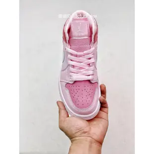 Air Jordan 1 Mid“Digital Pink” 白粉紅泡沫運動休閒男女跑步慢跑籃球鞋2193