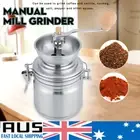 Manual Coffee Mill Grinder Lid Ceramic Burrs Stainless Steel Handle Hand Drill