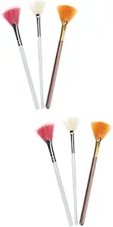 [Minkissy] 2sets Cosmetic Brush Kit Highlighter Brush Blush Applicator Makeup Tools for Festival Beauty 3pcs*2