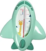 SWOOMEY 1pc Bath Thermometer Green Plane Shape Water Thermometer for Accurate Measurement Bathtub Swimming Pool and Fish Tank Durable Material for Safe Bathing Experience