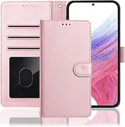 IMEIKONST Compatible with Samsung Galaxy S10 Ultra Case, PU Leather Case Stand Magnetic Closure Flip Wallet Card Slot RFID Blocking Protection Mobile Phone Case for Samsung S10 Ultra. Rose Gold WGN