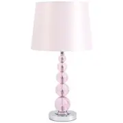 Signature Design by Ashley Letty Crystal Table Lamp in Pink