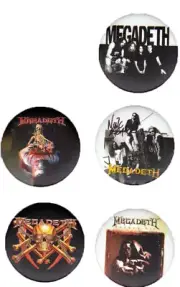 Megadeth Badge Button Set #2 - 5 badges!