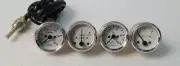 Smiths Replica Kit- Water Temp+ Oil + Fuel + Amp Gauge White Face Chrome Bezel