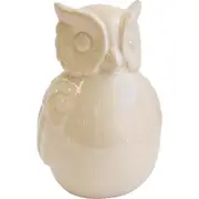 LVD Owl Large Ivory Decorative Sculpture Tabletop Home/Lounge Indoor Decor