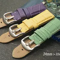 在飛比找PChome24h購物優惠-Panerai 沛納海 代用 進口高級短款錶帶( 24mm 