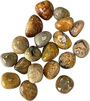 VIE Tumbled Crystals, Pack of 12, Crazy Lace Agate