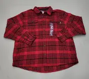 Woolrich Brawny Flannel Red Grid Plaid Shirt NWT Men's 2XL Shacket