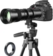 Telephoto Lens 420-800mm EF Canon Manual Zoom EOS Rebel T3 T5 T6 T7 5D*