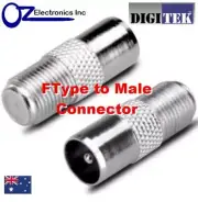 New RF Male Socket to F Type Screw Female Plug Adapter Converter Coax TV Antenna