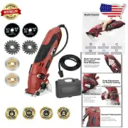 Mini Circular Saw with 6 Blades - Exceptional Power for Wood, Metal, and More