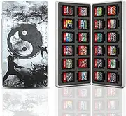 NANANINO Game Card Case for Nintendo Switch&Switch OLED,Chinese Kongfu Pattern Switch Game Card Case with 24 Game Card Slots and 24 Micro SD Card Slots - Chinese Kongfu