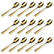 15 Packs Demitasse Espresso Spoons 4.3 Inch Mini Gold Coffee Spoon Stainless ...