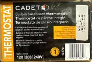 Cadet 13170 Double Pole Baseboard Mounted Thermostat Kit Ebka-1-24