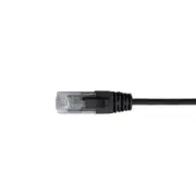 Hypertec HCAT6BK0.3SL 0.3m Slim CAT6 Patch Lead Cable - Black
