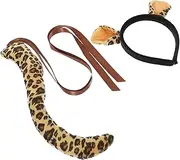 [OATIPHO] 1 Set Cartoon Animal Ears Leopard Ear Headband for Children Cosplay Animal Tail Animal Costume Cosplay Leopard Costume Leopard Ear Headband for Cosplay Animal Ear Headband