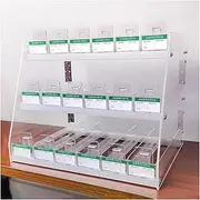 [CARLLEE] Cigarettes Display Rack, Matchbook Display Case, Acrylic Trapezoidal Countertop Or Wall Mounted Cigarette Display Box for Supermarket(56x29x30cm)