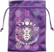 Tarot Card Bags, Drawstring Tarot Bags, Jewelry Velvet Storage Bags | Soft Tarot & Dice Bags, Tarot Card Holder, Multifunction Tarot Accessories for Christmas, ZTD03-Purple, 説明を参照してください, See