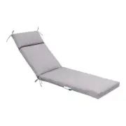 Outdoor Chaise Lounge Cushion,All Weather High-Density Foam Recliner Grey