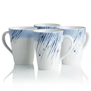 Noritake Hanabi 4 Piece Mug Set 355ml Blue & White - Robins Kitchen