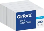 Index Cards, 3 x 5 Inches, White, Blank Notecards, Flashcards for School and ...
