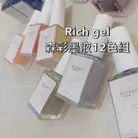 在飛比找蝦皮商城精選優惠-少量現貨 Rich gel 森彩墨液12色組 新品 美甲暈染