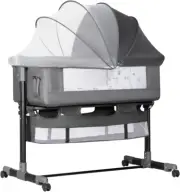 Baby Bassinet, Baby Basinet Bedside Sleeper, Easy to Fold Portable Crib Side Bas