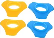 HANABASS 4pcs Set Microphone Slip Rings Silicone Triangular Design for Secure Fit Lightweight Protection for Recording Broadcasting Options